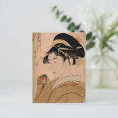  Japans Ukiyo-e Woman Portrait V Briefkaart (Staand voorkant)