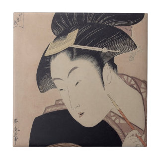  Japans Ukiyo-e Woman Portret III Tegeltje