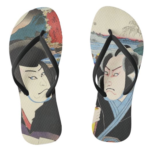Japans Ukiyoe schilderij Teenslippers (Voetbed)