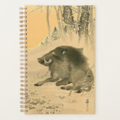 Japans Varkensschilderij Varkensjaar Zodiac Planne Planner (Voorkant)