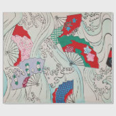 Japans ventilator op Waves Patroon Cadeaupapier (Vlak)