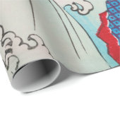 Japans ventilator op Waves Patroon Cadeaupapier (Rol Hoek)