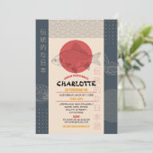 Japans Verjaardagsfeestrestaurant Take Away Aziati Kaart (Staand voorkant)