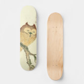  Japans vingerafdrukken | Owl op een bijkantoor Persoonlijk Skateboard (Voorkant)