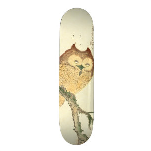  Japans vingerafdrukken   Owl op een bijkantoor Persoonlijk Skateboard