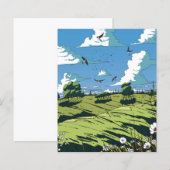 Japans vintage landschap 's nachts (Voorkant / Achterkant)
