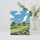 Japans vintage landschap 's nachts (Staand voorkant)