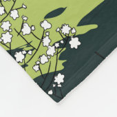Japans vintage landschap 's nachts fleece deken (Hoek)