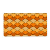 Japans Vis Schub Patroon Etiket (Voorkant)