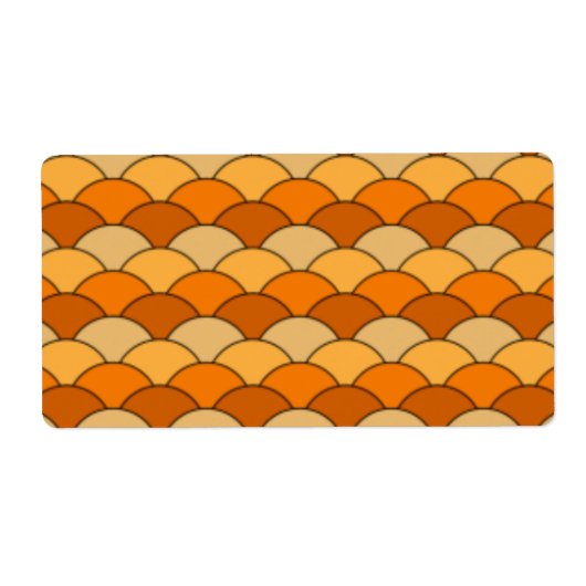 Japans Vis Schub Patroon Etiket (Voorkant)