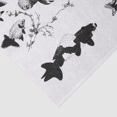 JAPANS VISAFDRUKTAFDEKKETpapier ZWART EN WITTE Tissuepapier (Detail)