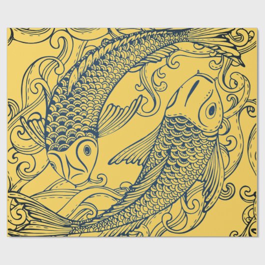 JAPANS VISGEEL CADEAUPAPIER (Vlak)