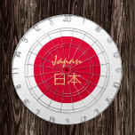 Japans vlaggendartboard en Japan/spelboard Dartbord<br><div class="desc">Dartboard: japanse en Japanse vlagdonkers,  familiepleetjes - hou van mijn land,  zomergames,  vakantie,  vaders dag,  verjaardagsfeest,  universiteitsstudenten/sportfans</div>