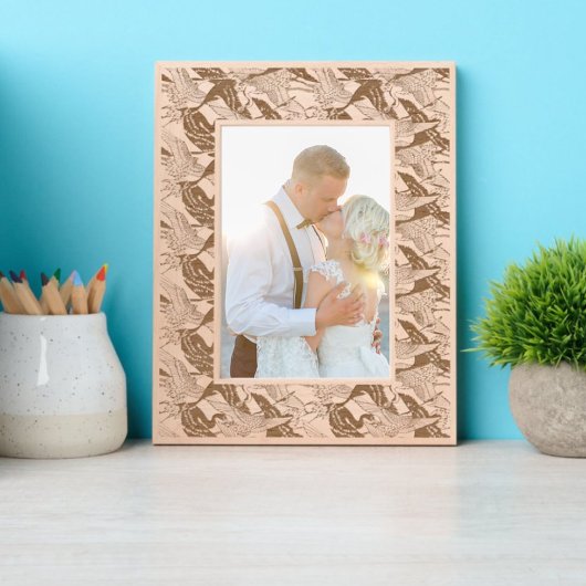 Japans Vliegende Kranen Patroon Gegraveerde Lijstjes