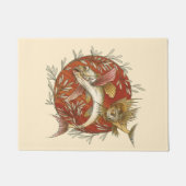 Japans Vliegende Vis en Bamboebladeren Kunst Deurmat (Voorkant)