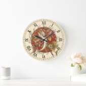 Japans Vliegende Vis en Bamboebladeren Kunst Grote Klok (Huis)