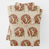 Japans Vliegende Vis en Bamboebladeren Kunst Inpakpapier Vel (In situ)