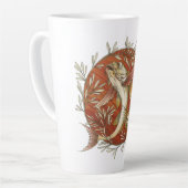 Japans Vliegende Vis en Bamboebladeren Kunst Latte Mok (Linkerhoek)