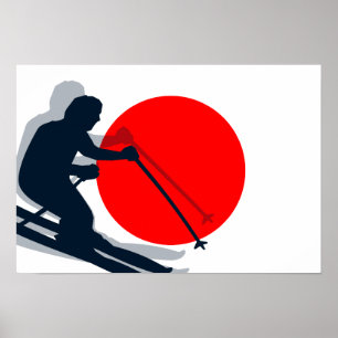 Japans vliegveld Japanse wintersport Poster