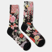 Japans vlinder- en bloempatroon sokken (Rechts)