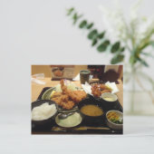 Japans voedsel - Katsudon Poscard Briefkaart (Staand voorkant)