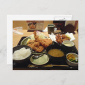 Japans voedsel - Katsudon Poscard Briefkaart (Voorkant / Achterkant)