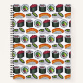 Japans voedsel Sushi California Tuna Roll Foodie Notitieboek (Voorkant)