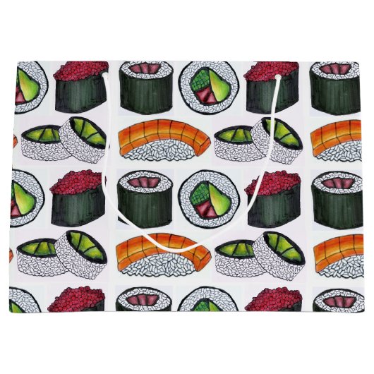Japans voedsel Sushi Californië Tuna Avocado Rolls Groot Cadeauzakje (Voorkant)