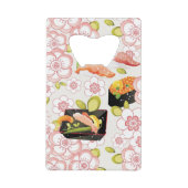 Japans voedsel: Sushi Pattern 2 Creditkaart Flessenopener (Voorkant)