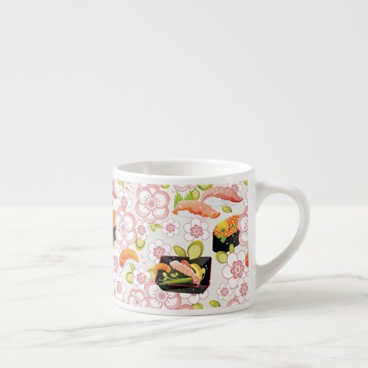 Japans voedsel: Sushi Pattern 2 Espresso Kop (Rechts)