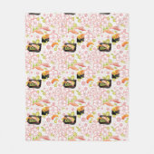 Japans voedsel: Sushi Pattern 2 Fleece Deken (Voorkant)