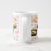 Japans voedsel: Sushi Pattern 2 Grote Koffiekop (Achterkant)