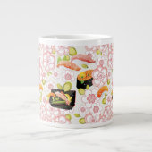 Japans voedsel: Sushi Pattern 2 Grote Koffiekop (Voorkant)