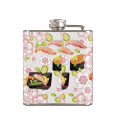 Japans voedsel: Sushi Pattern 2 Heupfles (Achterkant)
