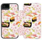 Japans voedsel: Sushi Pattern 2 Incipio iPhone Portemonnee Hoesje (Agenda Open)