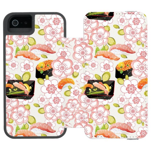 Japans voedsel: Sushi Pattern 2 Incipio iPhone Portemonnee Hoesje (Agenda Open)
