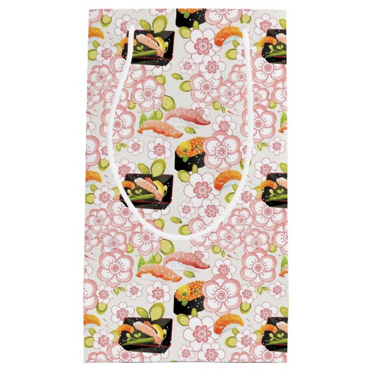 Japans voedsel: Sushi Pattern 2 Klein Cadeauzakje (Voorkant)