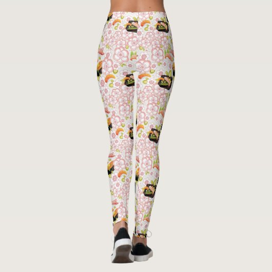 Japans voedsel: Sushi Pattern 2 Leggings (Achterkant)