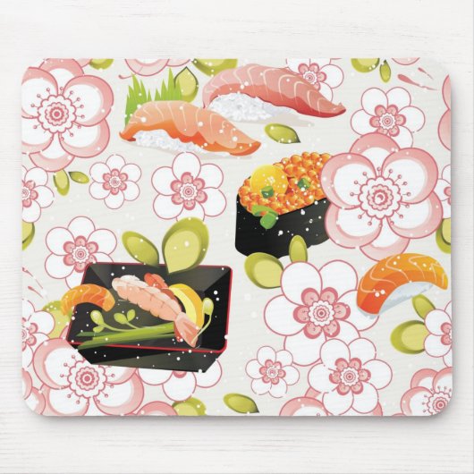 Japans voedsel: Sushi Pattern 2 Muismat (Voorkant)