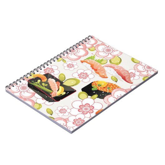 Japans voedsel: Sushi Pattern 2 Notitieboek (Linkerzijde)