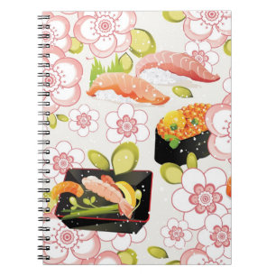 Japans voedsel: Sushi Pattern 2 Notitieboek