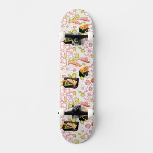 Japans voedsel: Sushi Pattern 2 Persoonlijk Skateboard (Voorkant)