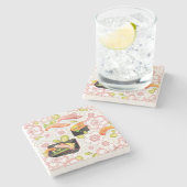 Japans voedsel: Sushi Pattern 2 Stenen Onderzetter (Zijkant)