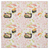 Japans voedsel: Sushi Pattern 2 Stof (Swatch)
