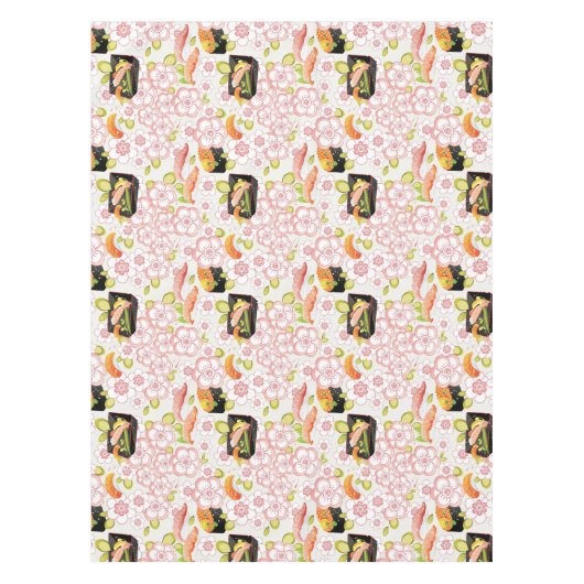 Japans voedsel: Sushi Pattern 2 Tafelkleed (Voorkant)