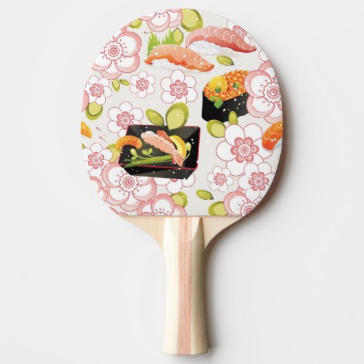 Japans voedsel: Sushi Pattern 2 Tafeltennisbatje (Voorkant)