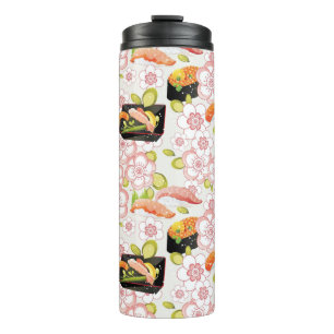 Japans voedsel: Sushi Pattern 2 Thermosbeker