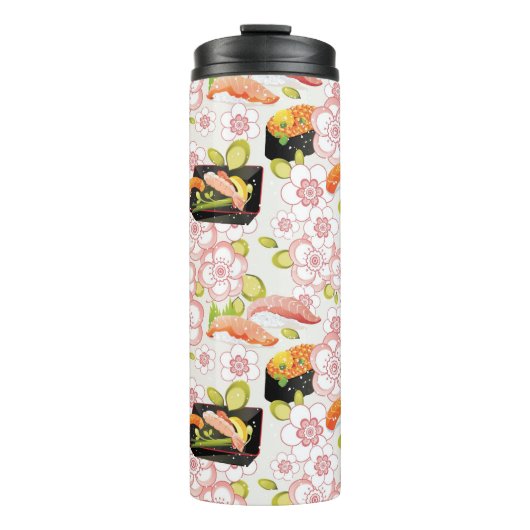 Japans voedsel: Sushi Pattern 2 Thermosbeker (Voorkant)