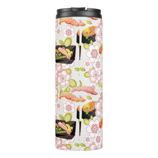 Japans voedsel: Sushi Pattern 2 Thermosbeker (Achterkant)