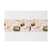 Japans voedsel: Sushi Pattern 2 Uitnodigingen Wikkel (Achterkant Voorbeeld)